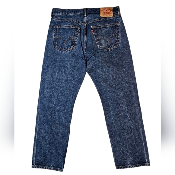 Levi's Men's Straight Jeans - Dark Blue - Picture 2 of 5